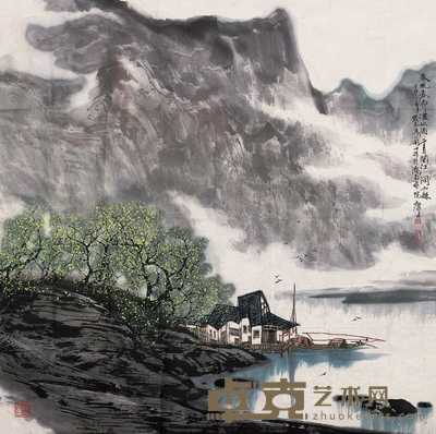 康庄 闽江风情 镜心 68×68cm